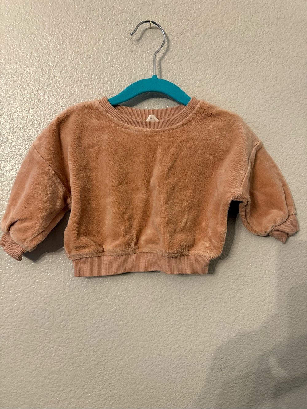 Quincy Mae Plush Pullover Sweatshirt - Peach